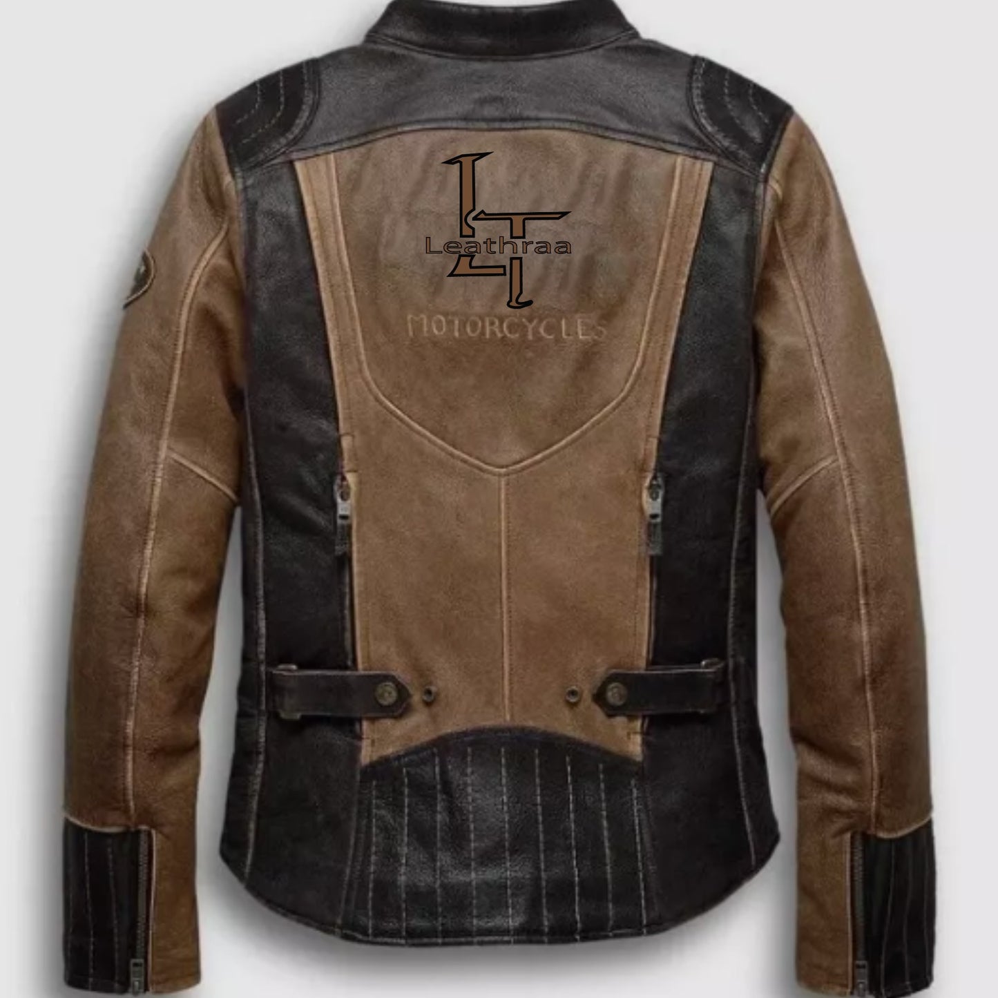 Leatheraa Motorcycle Brown Leather Jacket for Women's
