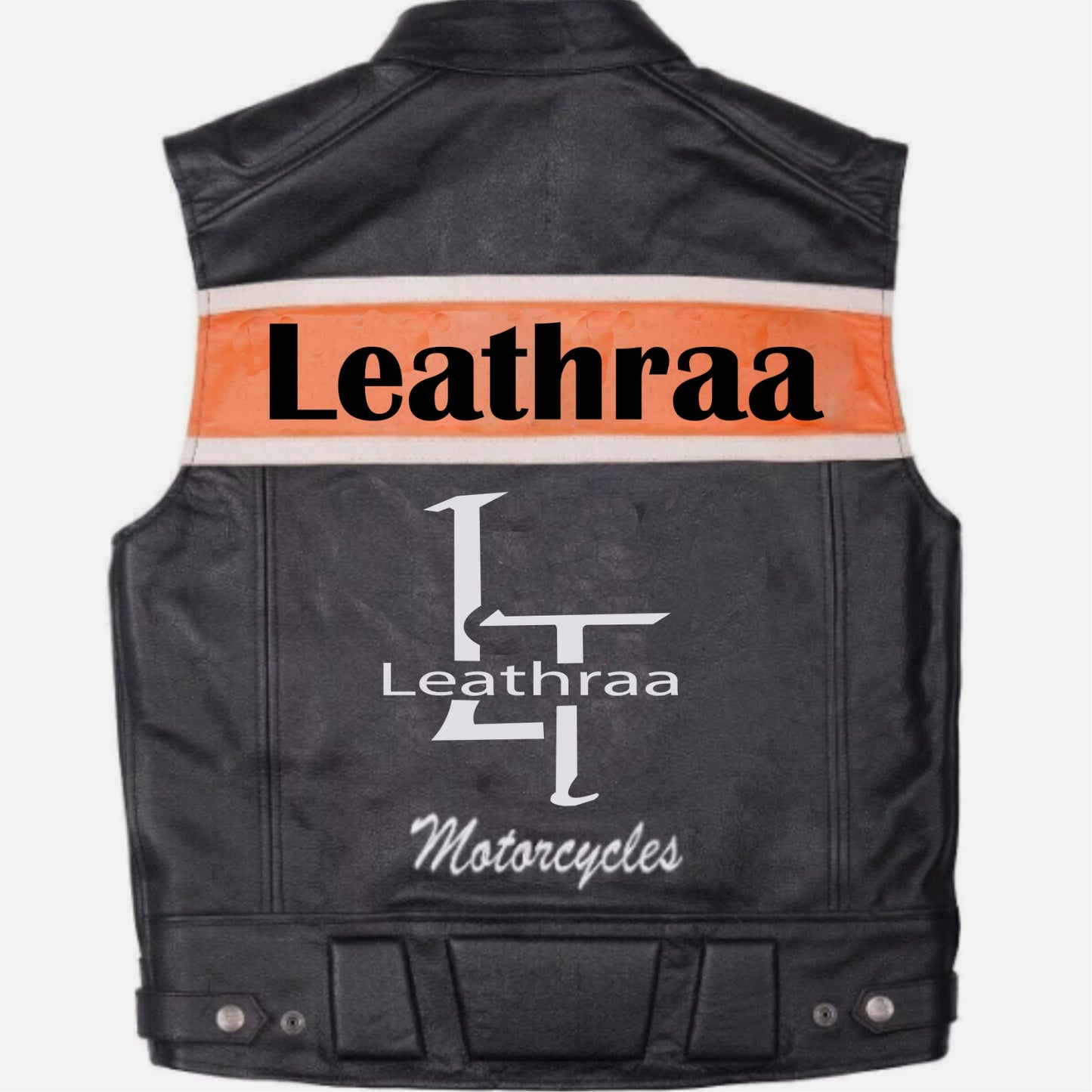 Leatheraa Black Leather Vest for Women's, Gift for Women's