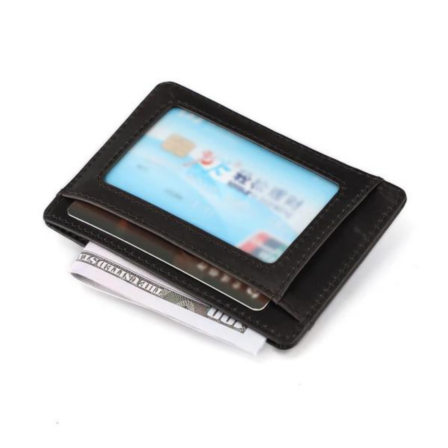 Leatheraa The Ultimate Slim Leather Wallet, Black Leather Wallet