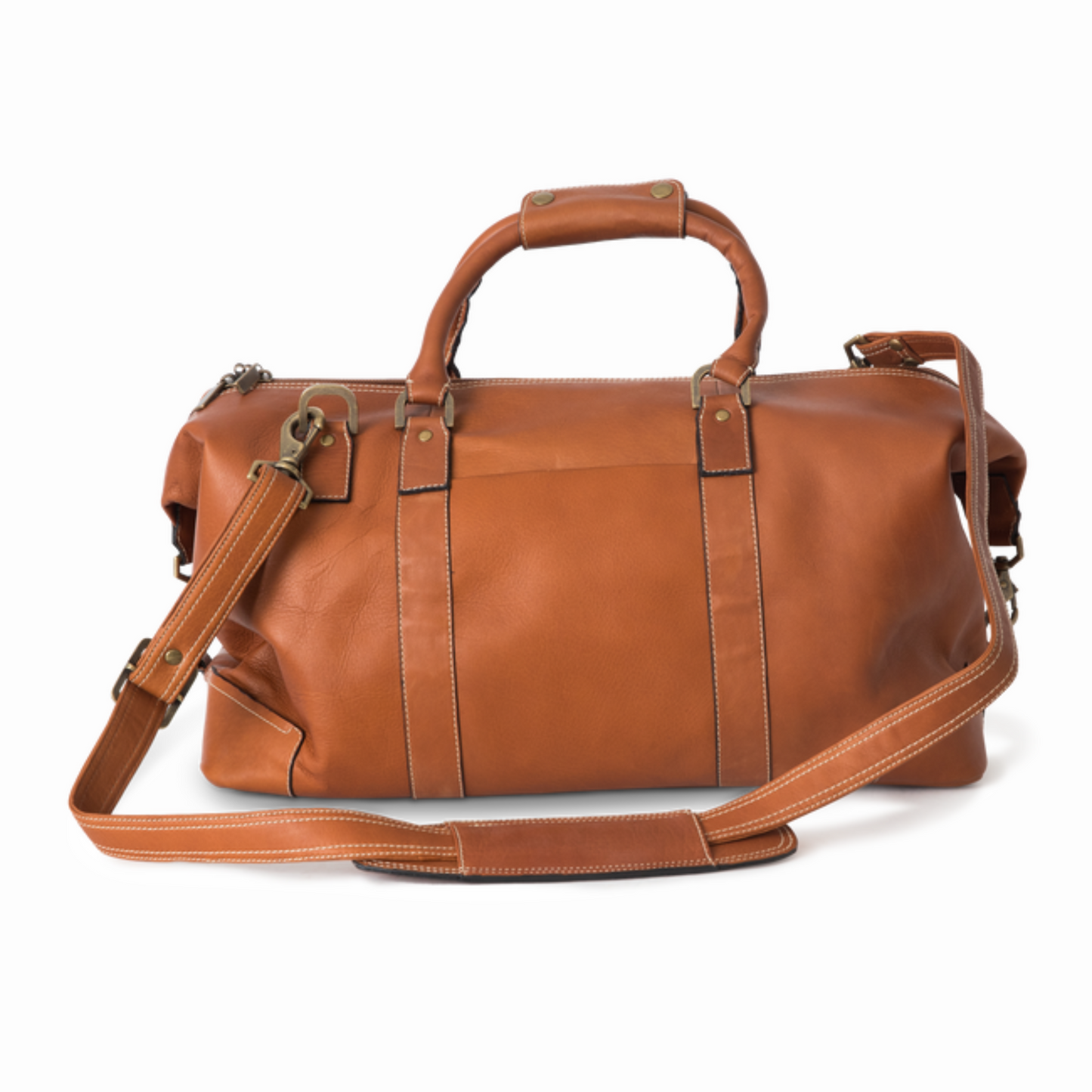 The Leatheraa Brown Leather Duffel Bag