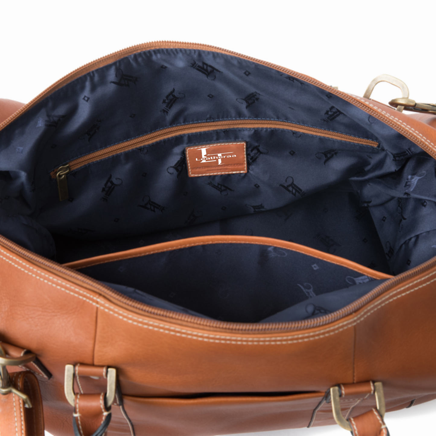 The Leatheraa Brown Leather Duffel Bag